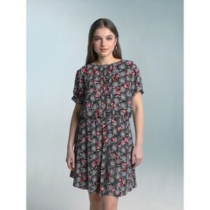 2/$30 Daniel Rainn Dress Sz 3X Short‎ Sleeve Knee Floral Lightweight Lined